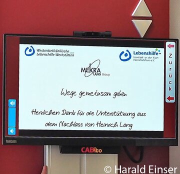 MEKRA Lang ermöglicht der Lebenshilfe Neustadt/Aisch - Bad Windsheim ein CABito Informationssystem